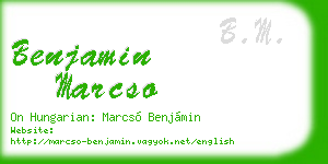 benjamin marcso business card