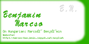 benjamin marcso business card